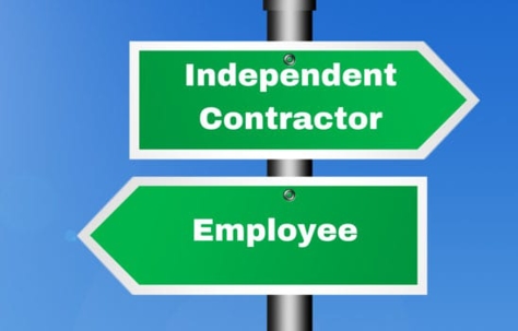 independent contractor and employee street signs